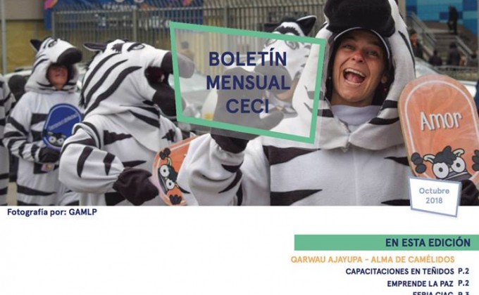 CECI Bolivia's Monthly Newsletter - October 2018 (in Spanish)