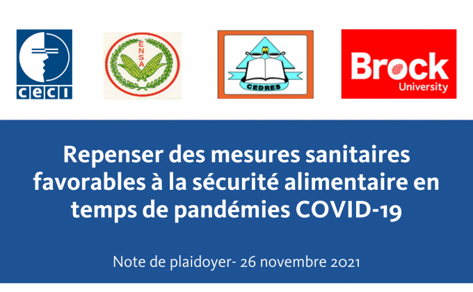Advocacy Note: Rethinking health measures for food security in times of pandemics COVID-19 (French only)