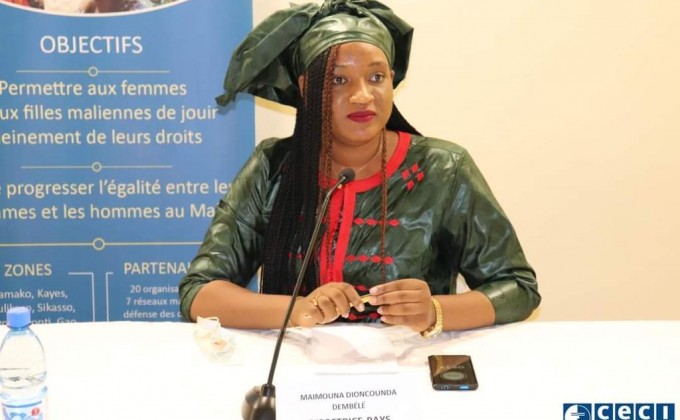 International Day for the elimination of violence against women : meeting with Maïmouna Dioncounda Dembélé, Director of CECI-Mali